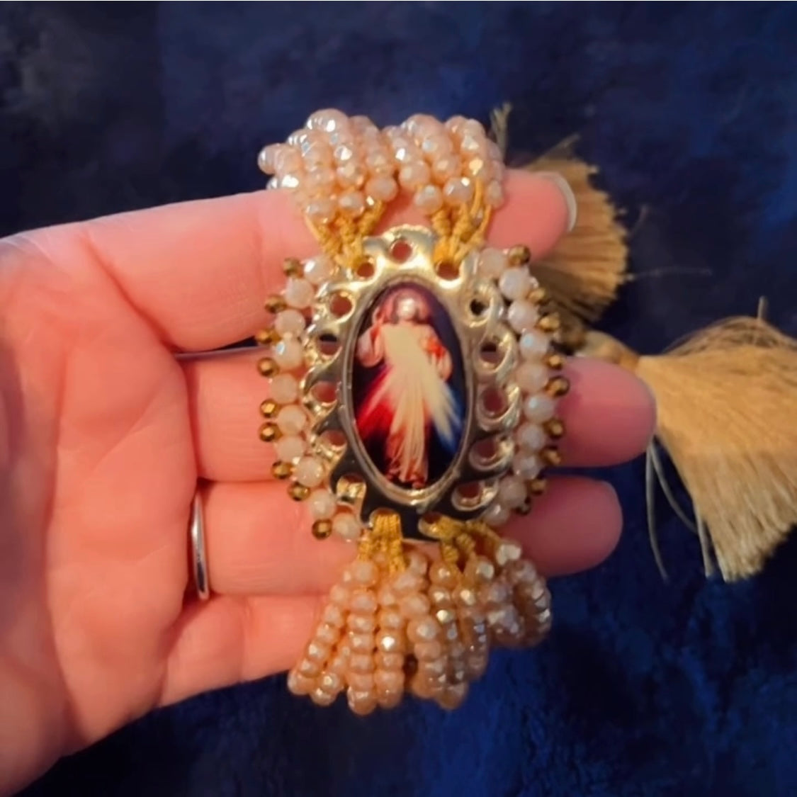 Divine Mercy Beaded Handcrafted Adjustable Bracelet