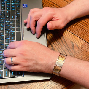 Men and Women Saint Benedict Cuff Bracelet.