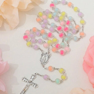 Miraculous Medal colorful 8mm Beads Rosary(This rosary is on back order only). Expect it to arrive within 2 weeks. Thank you for your patience.