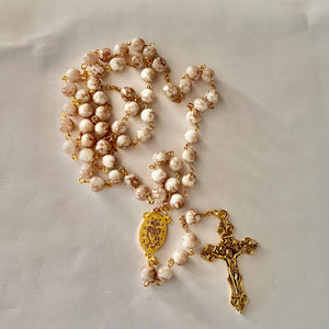 Rosary of Our Lady of the Miraculous Medal (Glass Beads, Metal Chain)