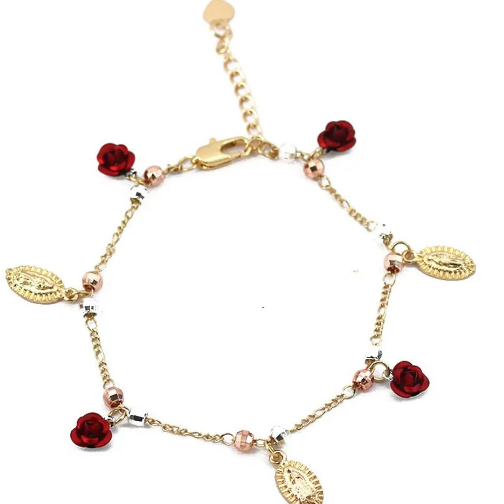 Our Lady of Guadalupe And Roses Bracelet.