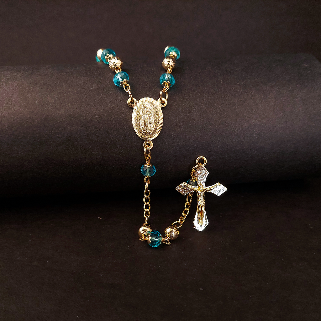 6 MM  Gold Filled Rosary Our Lady of Guadalupe ( Regular Price)