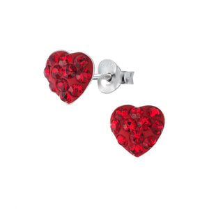 Silver Heart Stud Earrings