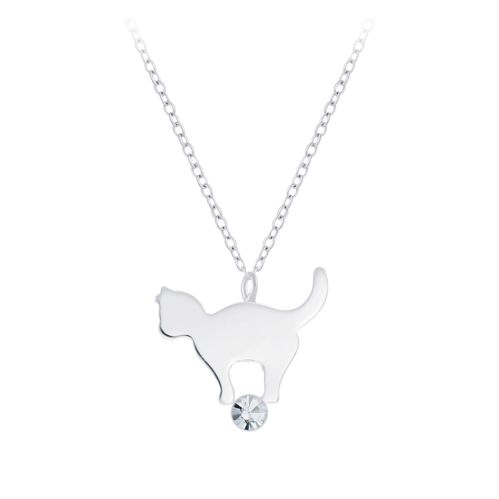 Cat lovers Silver Cat Necklace