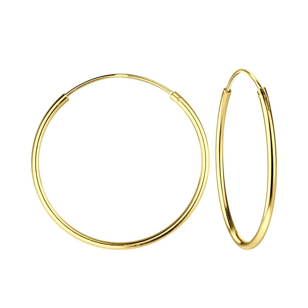 25mm Silver Hoop Earrings